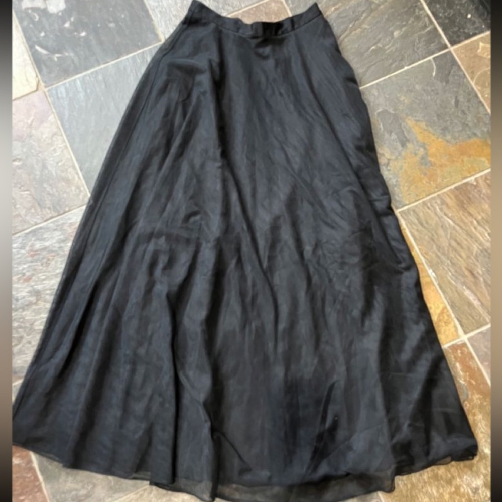 VINTAGE: maxi skirt, small, adrianna pappel, black